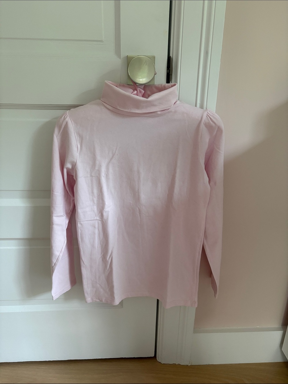 Jacadi Pale Pink Girls' Long Sleeve Turtleneck Tee
